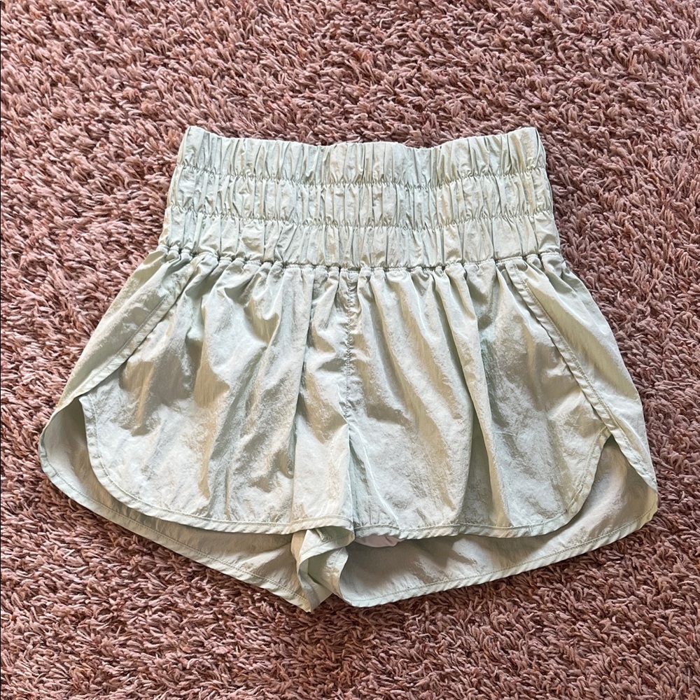 Free People The Way Home Mint Green Athletic Shorts